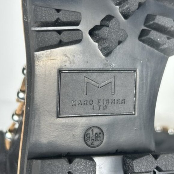 Marc Fisher Womens Sz 6.5 SEE‎ PHOTOS Izzie Black Leather Boots Sherpa Lizzie - Picture 12 of 13